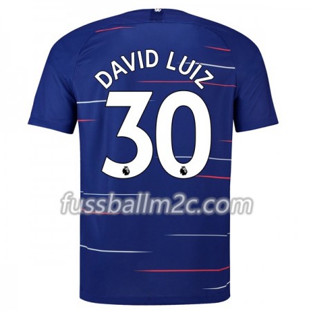 Fußballtrikots Chelsea David Luiz 30 Heim Trikotsatz 2018-2019